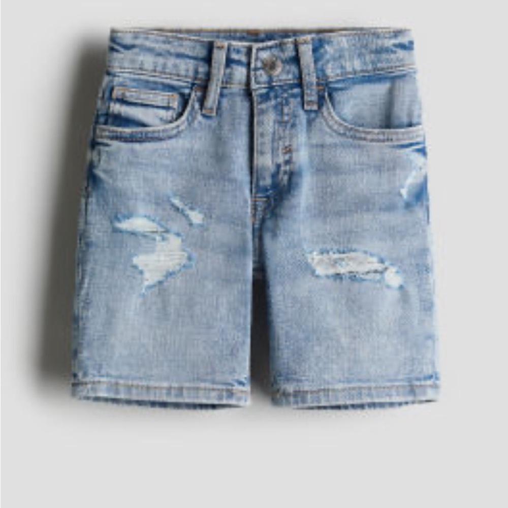 H&M Kids Distressed Jean Shorts Blue